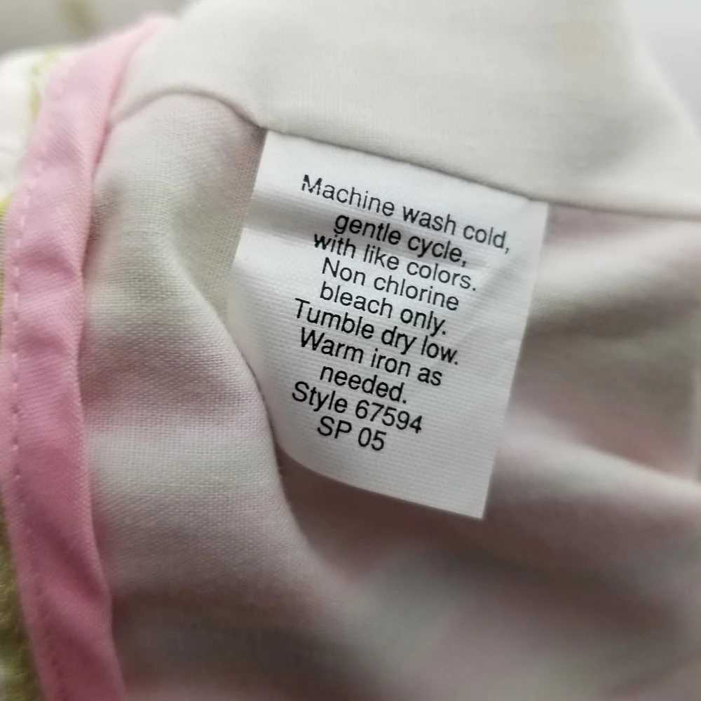 J Crew Pleated Skirt Multicolor Stripes Pink Green White Cotton Coquette Preppy
